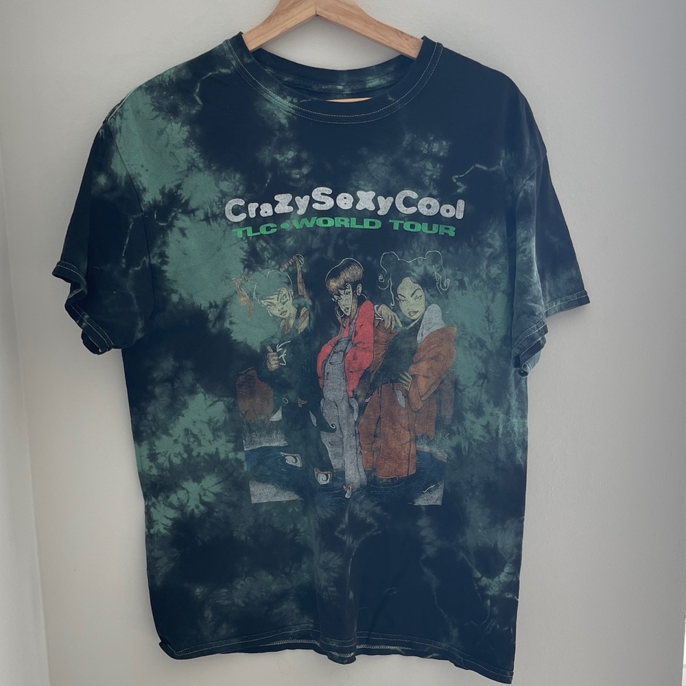 TLC Tie-Dye 'CrazySexyCool' Graphic Tee - Green/Black